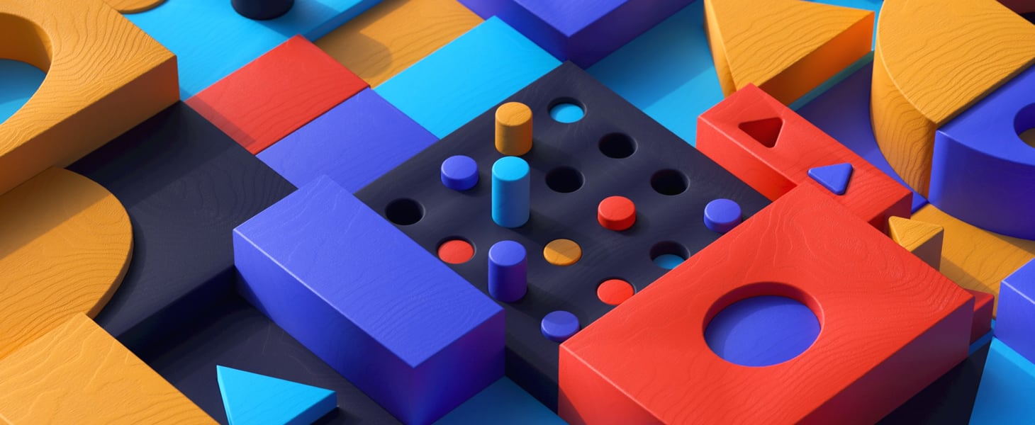 Colorful blocks for splash page desktop